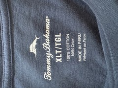 TOMMY BAHAMA T-shirt Size XLT Six Pack Labs Navy Blue