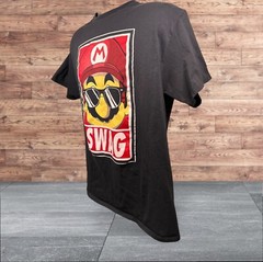 Mario Swag Black Short Sleeve T-Shirt Size Large Delta Tag