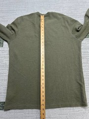 Columbia Pine Peak Waffle Shirt Mens Large Green Henley Neck Long Sleeve Camping