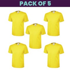 Pack 5 & 3 Uneek Classic T-Shirt Plain Casual Wear stag do hen Unisex UC301