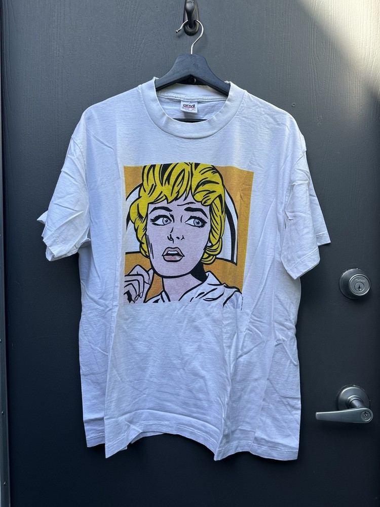 Roy Lichtenstein 1990s Vintage Nurse Pop Art T-Shirt Gugenheim Museum, XL