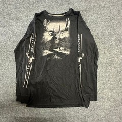 Legendary Whitetails Shirt Mens Size XLT Black Deer Graphic Long Sleeve Cotton