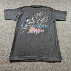 Vintage 90s Sentimental Journey Airplane Jet Black Size large T-Shirt