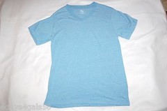 Mens S/S Tee Shirt LIGHT BLUE Crew Neck SUPER SOFT MATERIAL Size M 38-40