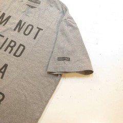 ROUTINE BASEBALL I’M NOT WEIRD I’M A PITCHER TEE T SHIRT Mens L Gray
