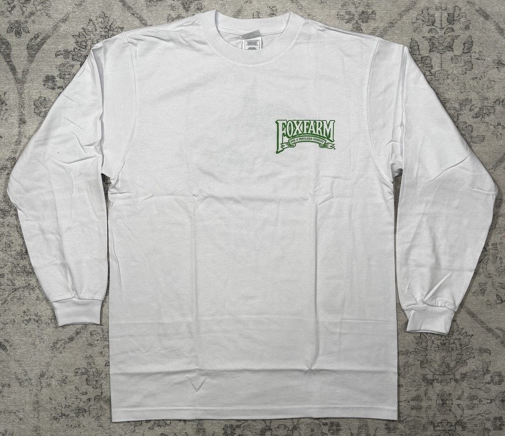 Sz 3XL FoxFarm Soil & Fertilizer Company White Long Sleeve Shirt ShakaWear NEW