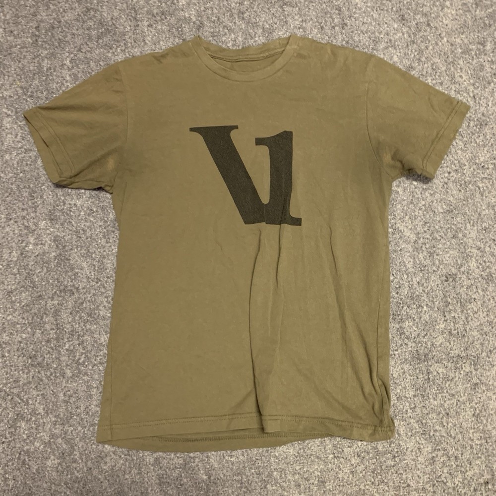 Vuori Mens Crew Neck Logo Tee T-shirt Top Green Size Small Sports Outdoor Yoga