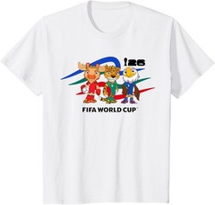 FIFA World Cup 2026 Host Country Mascots Soccer Fan Graphic T-Shirt
