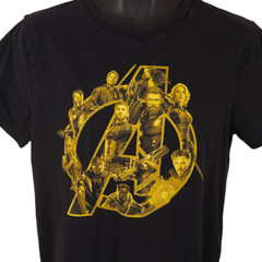 Avengers Infinity War T Shirt Mens Size Medium Black Marvel Comics Movie Tee