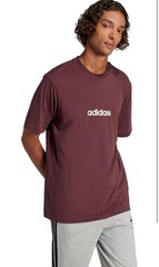 adidas Essentials Single Jersey Linear Crew Neck Short Sleeve T-Shirt Size Small