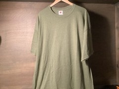 Hanes Mens ECOSMART T-Shirt POLY Cotton GREEN T Shirt Plain Tee Top 3X NEW