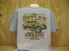 Outlaw Garage Hot Rod-Rat Rod T-shirt 100% Cotton Small to XXXXXL