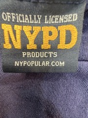 NYPD Long Sleeve Shirt Mens Med Navy Blue Cotton NYC Police Department Graphic