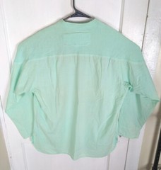 Vintage 90s Active Culture Mix Hip-Hop L/S Sm. (Fits Large) USA V-Neck Mint Grn
