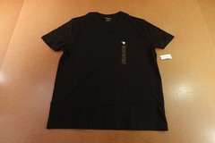 Banana Republic Mens Large Black V-Neck Short Sleeve Premium Wash T-Shirt NWT