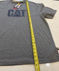 CAT Caterpillar Men’s Relaxed Fit T Shirt, Color Gray, Size Medium, Durable. ￼