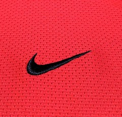 Nike Dri-FIT T-Shirt S Red Black Embroidered Logo Running Training Gym Top VGC