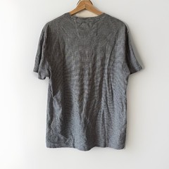 Banana Republic Men’s Dress Crew T Shirt Tee Size Large Gray Striped Minimalist
