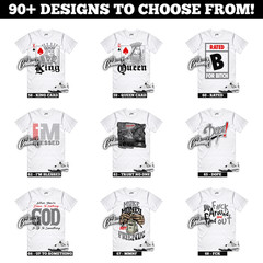 4 White Cement 2025 Summit White Fire Red Tech Grey Black Sneaker T Shirt Match