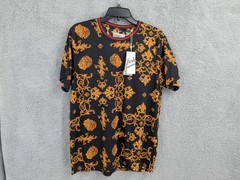 Fresh Prince Of Bel Air, Black And Gold T-Shirt, Digital Print, Size Large