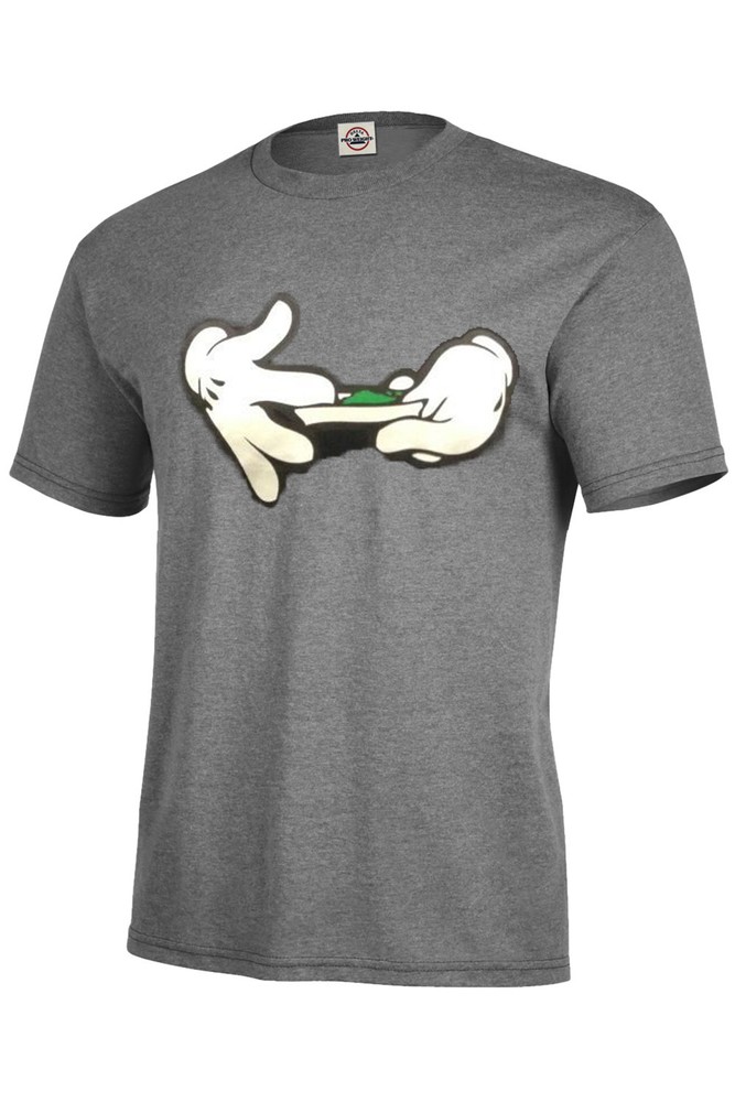 Cartoon Hands Rolling A Blunt T-Shirt Weed Assorted Colors Adult Sizes S-5XL