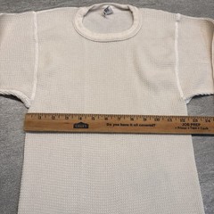 True Vintage Sports Afield Waffle Knit Long Sleeve Thermal Shirt XL Base USA