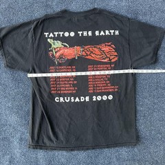 Vintage Tattoo The Earth Shirt Mens Large Black Crusade 2000 Tour Slip Knot Y2K
