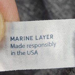 MARINE LAYER USA T Shirt Men Medium (fits like Large) Gray Made in USA Modal