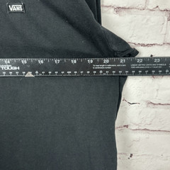 Vans Shirt Mens Medium Off The Wall Tee Classic Long Sleeve Plain Crewneck Black