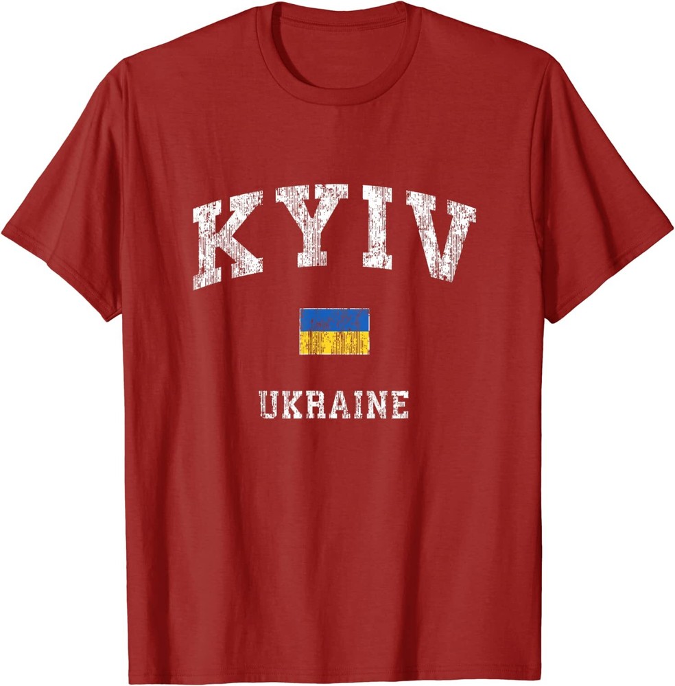 Kiev Ukraine Vintage Athletic Sports Design Classic Unisex T-Shirt