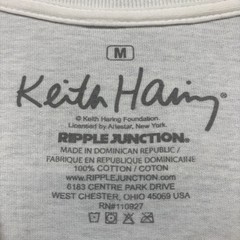 Keith Haring Heart Forever USA Art White T-Shirt Size Medium