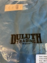 Duluth Trading Co. Longtail T Teal Blue Cotton S/S Pocket T-Shirt Men’s Med