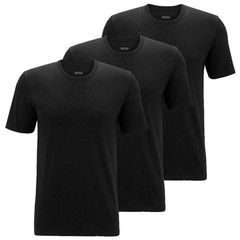 BOSS Mens T-Shirts Crew Neck Shirt Short Sleeve Choice of Colour Pure Cotton 3 Pack