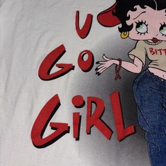 Vintage 1998 Betty Boop U Go Girl Sleep Shirt Nightgown One size Hanes Her Way
