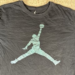 Nike Air Jordan Jumpman Logo Tee Mens T-Shirt Black Green Size L Sportswear Top