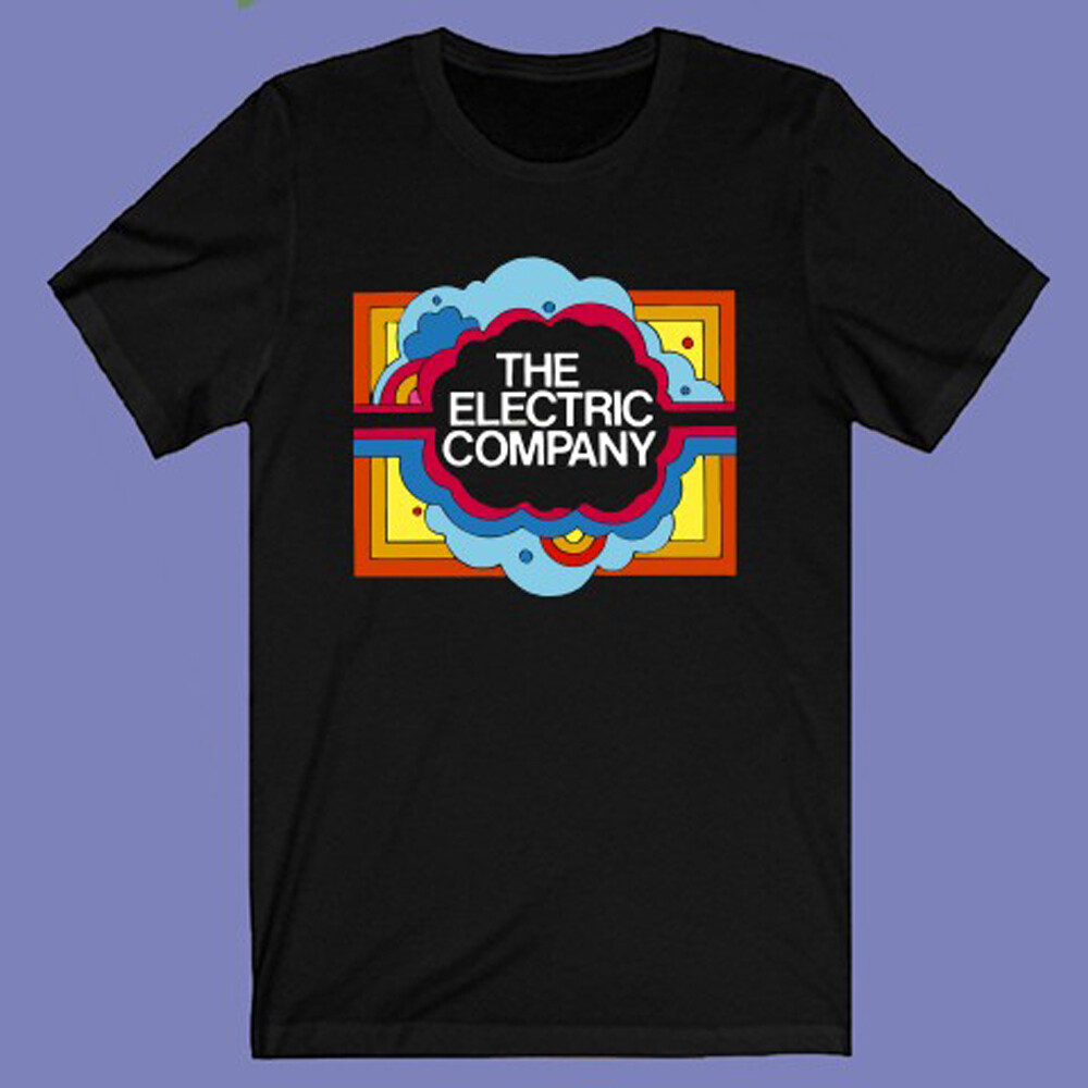 The Electric Company Children TV Show Logo Men’s Black T-shirt Size S-3XL