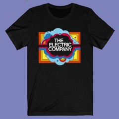 The Electric Company Children TV Show Logo Men’s Black T-shirt Size S-3XL