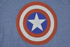 Marvel Mens Captain America Shield Hooded Hoodie Short Sleeve Shirt NWT S-XL