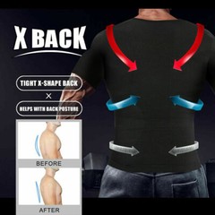 Men Slimming Body Shaper Gynecomastia Posture Corrector Vest Compression Shirt