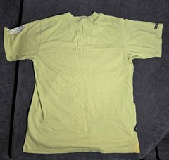 Y2K Request Brand T Shirt “robot” With Embroidered Lettering Yellow/green XL