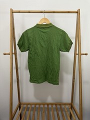 VTG 60s Donmoor Ribbed Mock Collar Green Short Sleeve T-Shirt Size 18 16.5×24