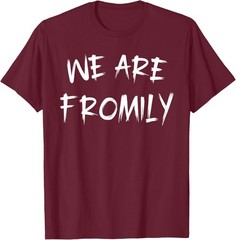 We are Fromily Friends Like Family Retro Brush Stroke T-Shirt