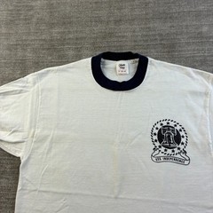 VINTAGE Collegiate Pacific Shirt Mens M USS Independence USNA Navy Ringer 70s
