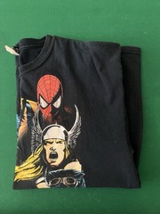 VTG Marvel Superheroes Shirt Men XL Black Mad Engine Y2K Graphic Print Flaw