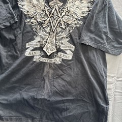 Vintage Avirex Shirt, Men’s XL ,Cross W/ Wings, Heavy Weight, Tee Y2K, Black