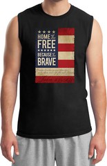 Buy Cool Shirts USA T-shirt Home of the Brave Muscle Tee