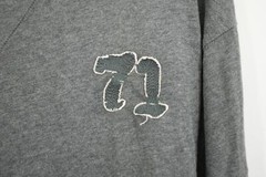 Cremieux Mens Crew Neck Gray Long Sleeve Cotton 71 Embroidered Shirt Sz XL