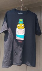 Adventure Time Cartoon Network BMO, Jake, and Finn Black Shirrt Sz L/G