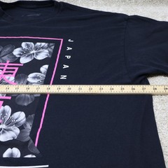 Tokyo Japan Graphic T Shirt 3XL Black Floral Streetwear see photo for flaw