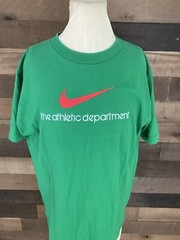 Nike Athletic Department Green Spellout Mens T Shirt Size Medium
